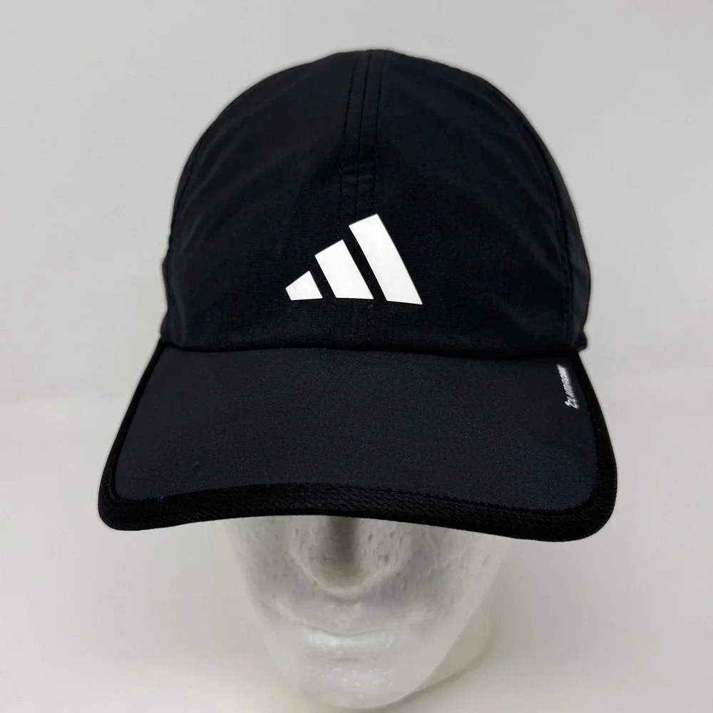 Adidas ClimaCool Running Hat Black White Performance Training Cap C183 90288